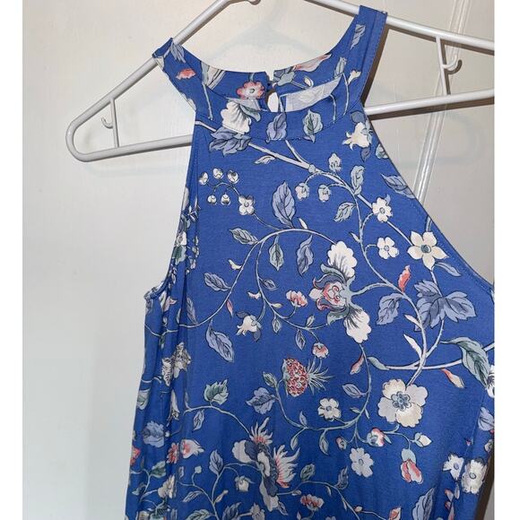 LOFT Floral Print High Neck Sleeveless Swing Dress size XSP - Picture 2 of 6